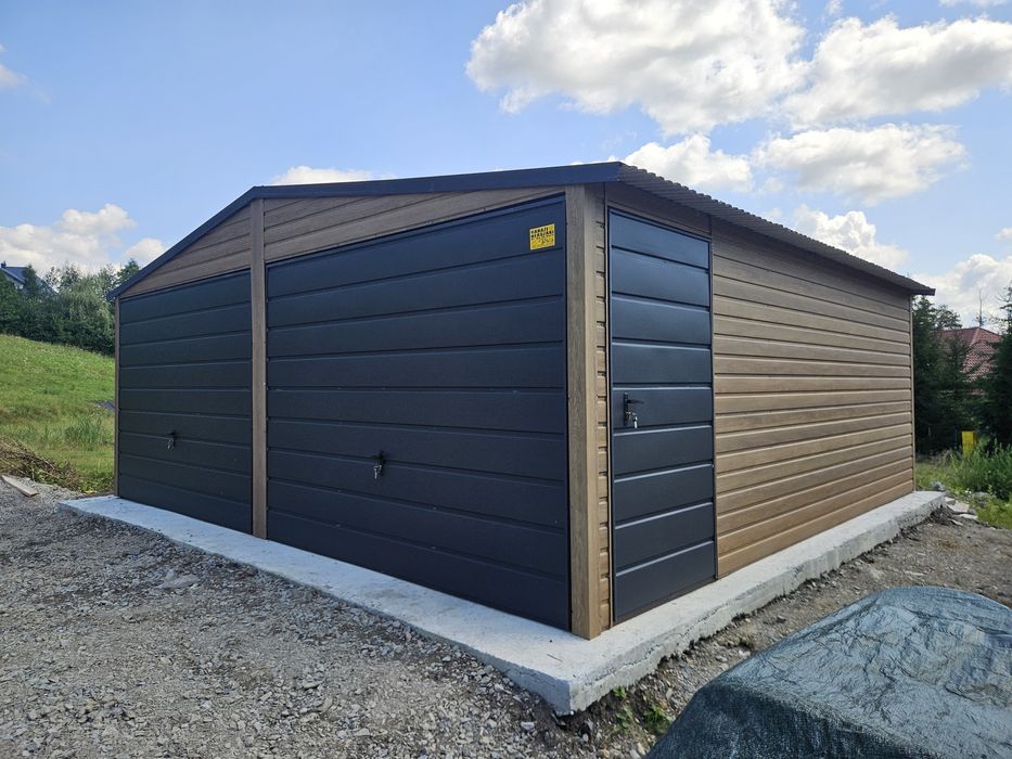 6x6 MAZ Garaze Blaszane Garaż Blaszany Blaszak Blaszaki Drewnopodobny