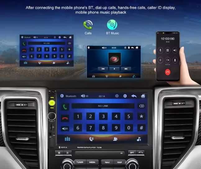 Samochodowy Radio uniwersalne MP5 7"ekran dotykowy Bluetooth USB