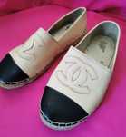 CHANEL skórzane espadryle
