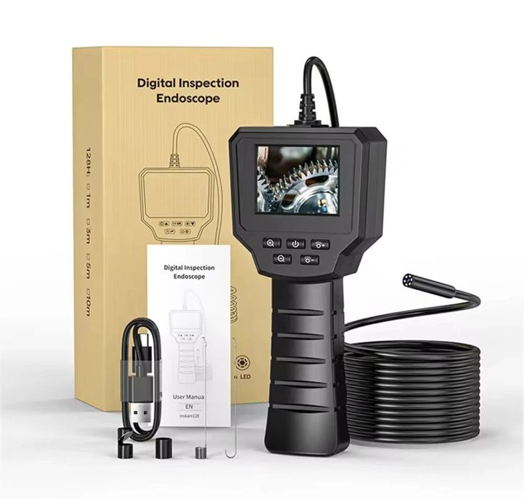 Câmara boroscópio Endoscópia com monitor HD 8mm IP68 cabo 5M *Novo*