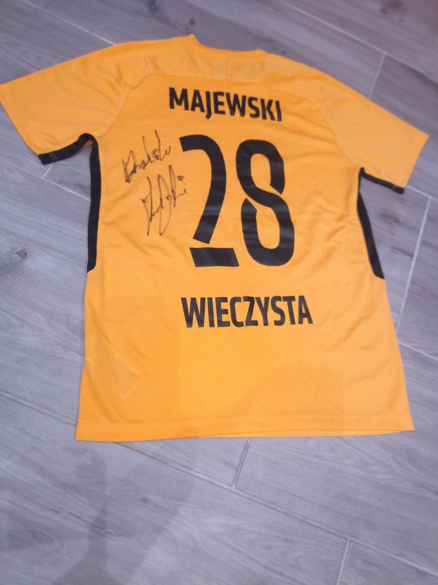 Koszulka z autografem Radosława Majewskiego Wieczysta Kraków podpis