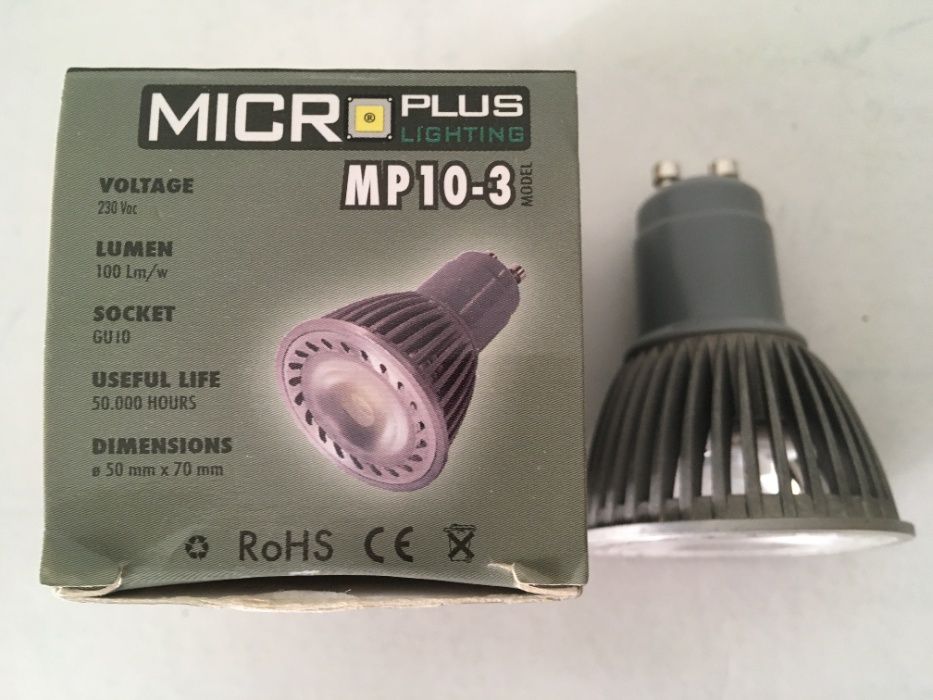 Lâmpada halogéneo Microled Plus - RoHS - Lumen: 100 lm/w