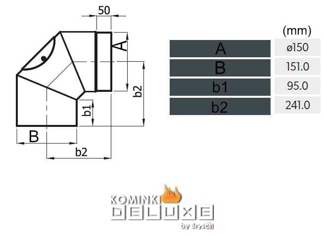 Kolano kolanko rura czarna 150 mm oraz stalowe nierdzewna