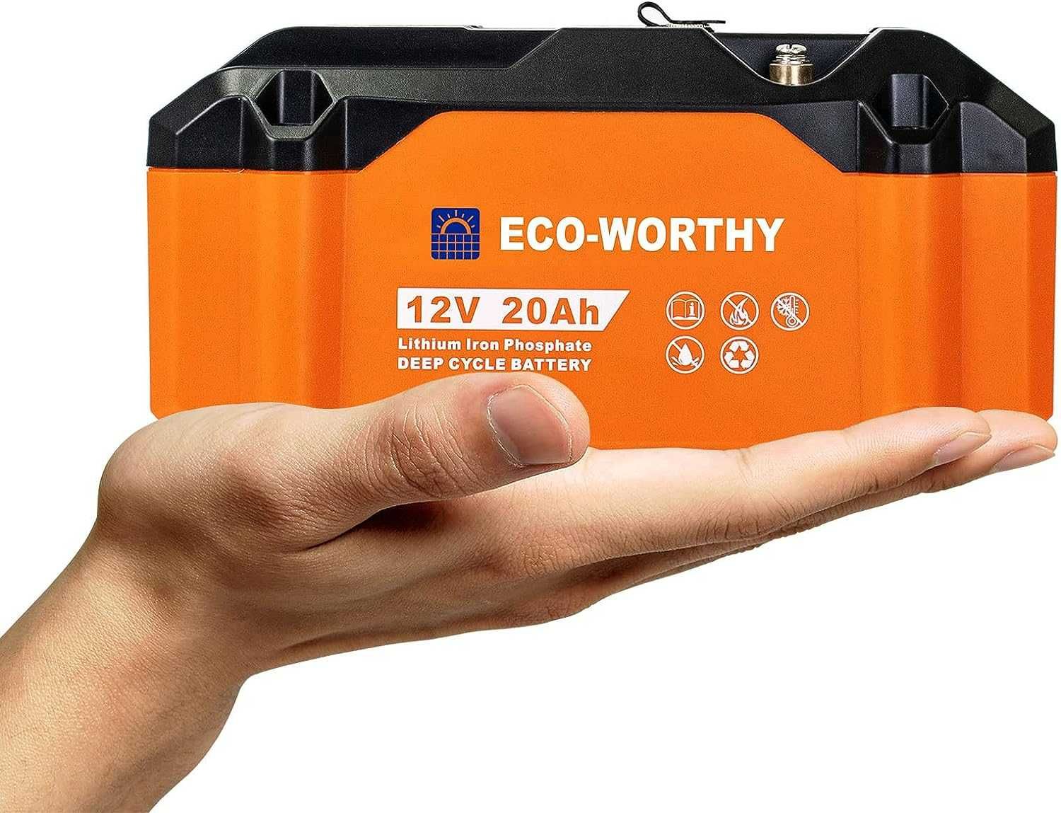 Аккумуляторная батарея ECO-WORTHY LiFePO4 12V 20Ah (256Wh) 4000 циклов