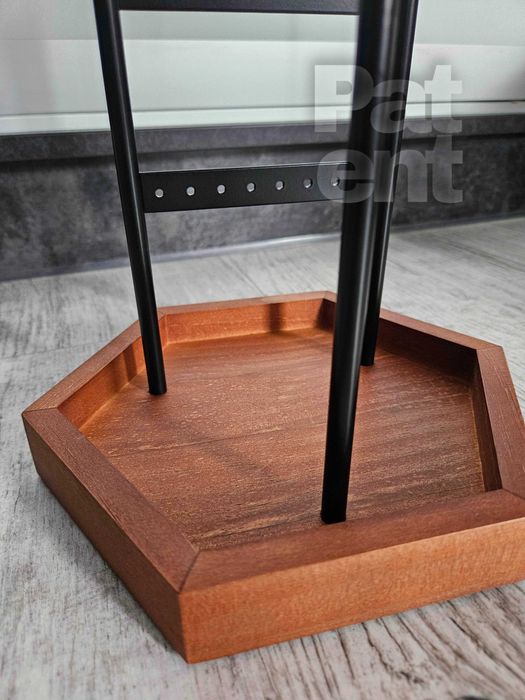 Szkatułka ekspozytor stojak na biżuterię pojemny z haczykami i loft