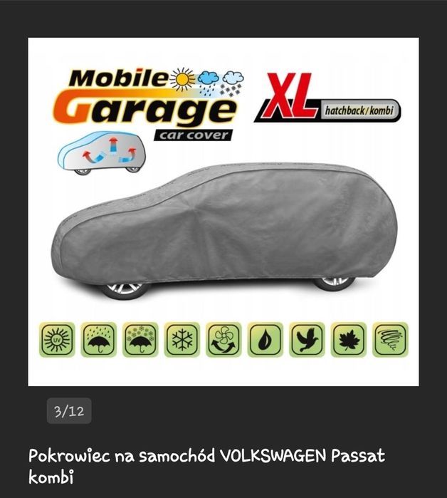 Pokrowiec samochodowy Mobile Garage XL (hatchback/kombi).  100zł.