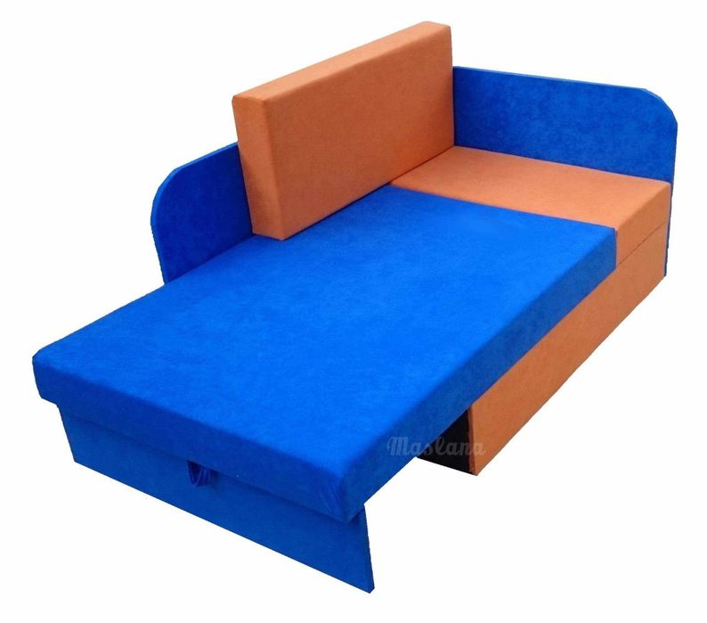 Narożnik Dziecięcy Kubuś Łóżko Jednoosobowe Fotel Rozkładany Sofa