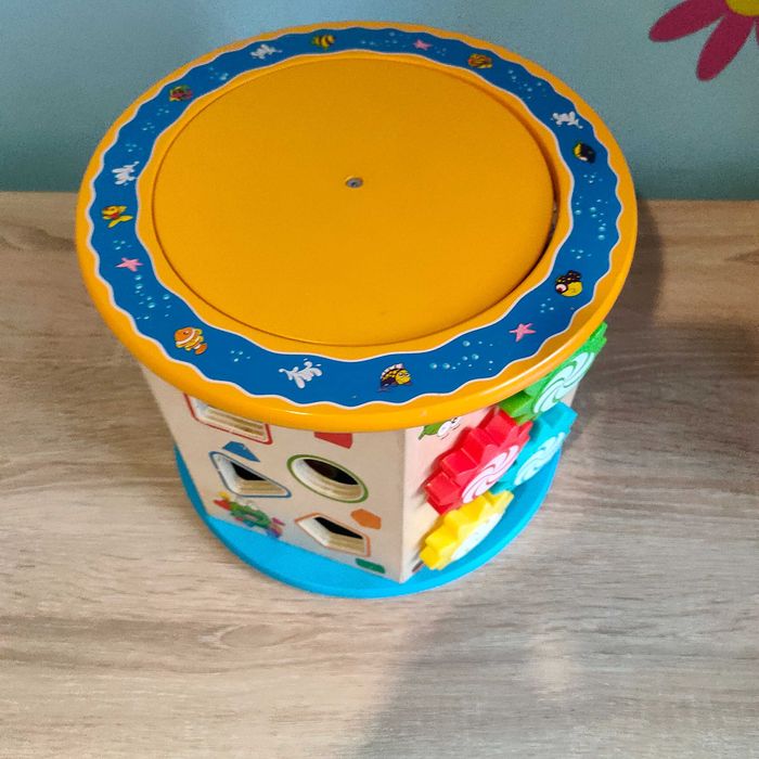 Drewniana Duża Kostka Edukacyjna 8w1 Sorter Wieża