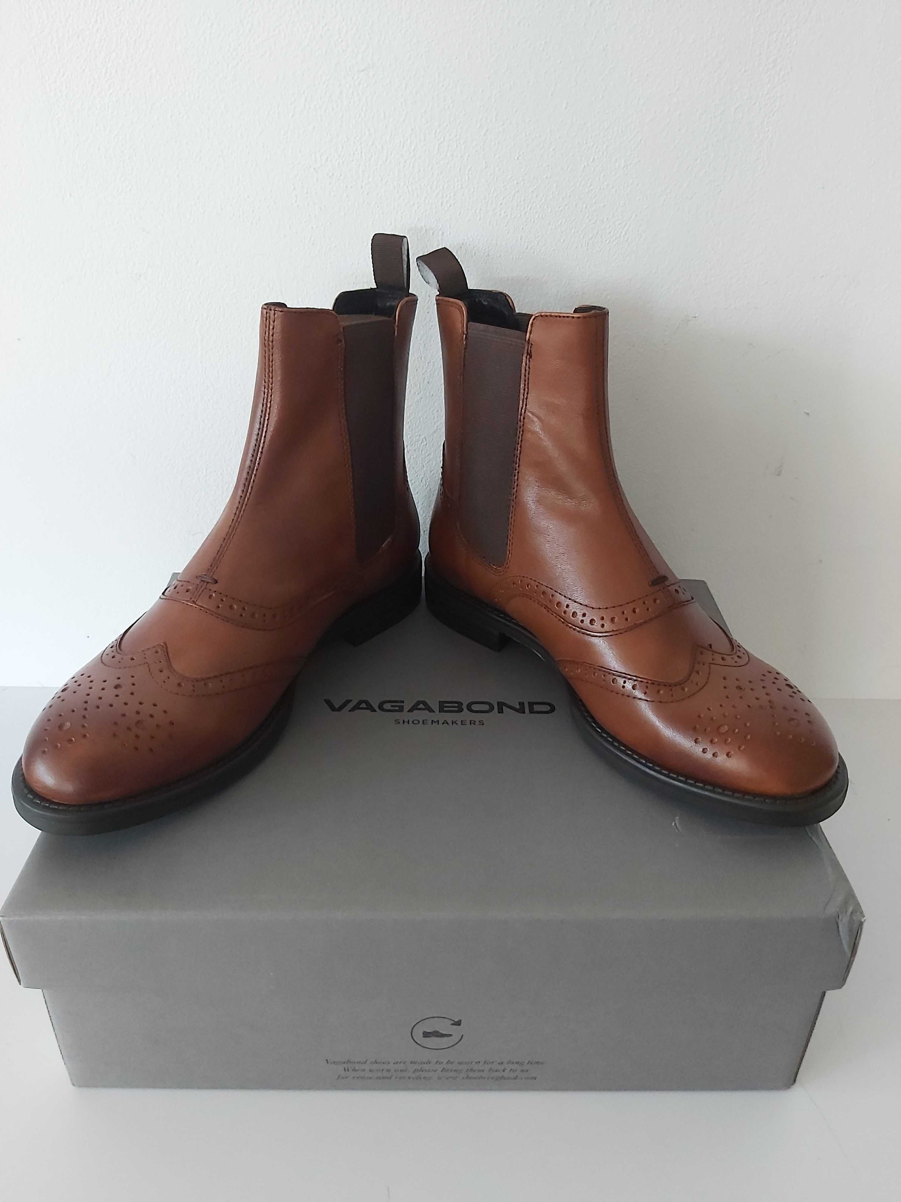 Buty sztyblety VAGABOND botki koniakowe 36