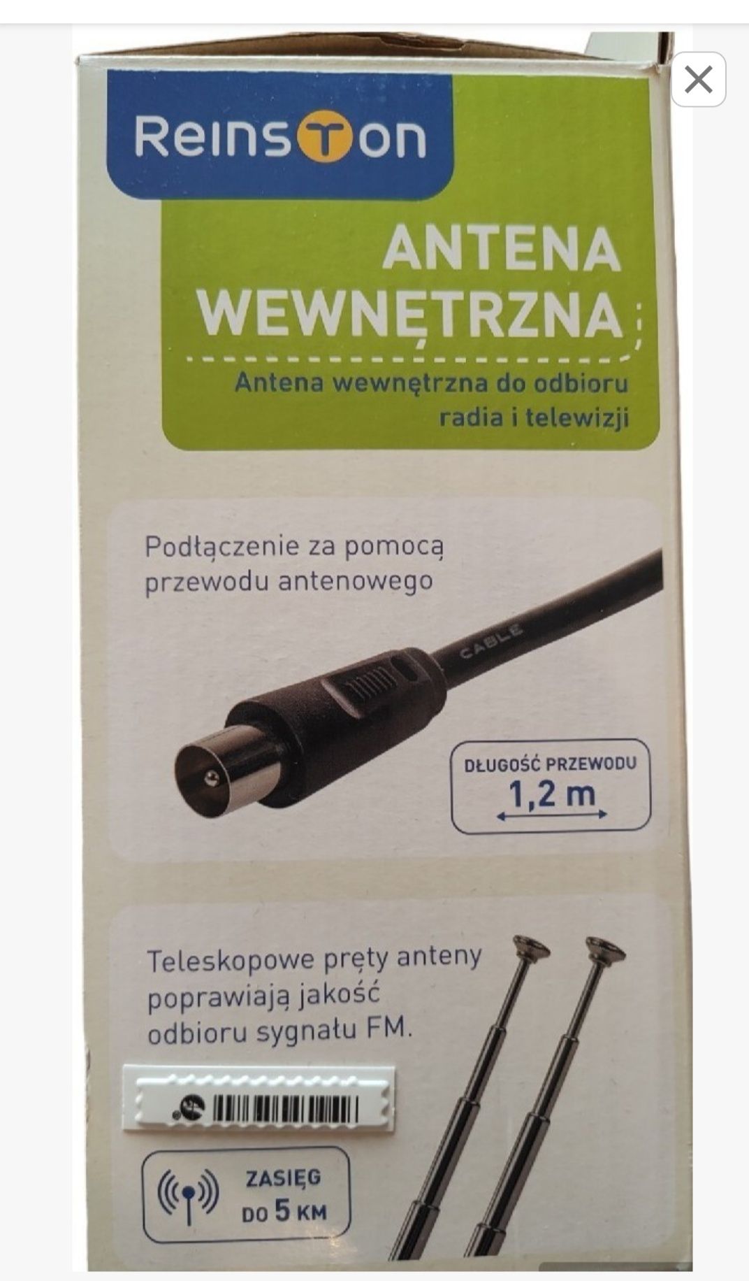 Antena wewnętrzna Reinston. 1.2m