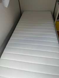 Łóżko Ikea MALM 90x200 komplet (rama, dno łózka i materac), białe