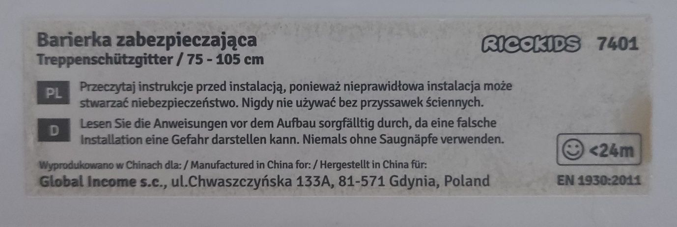 Barierka zabezpieczająca