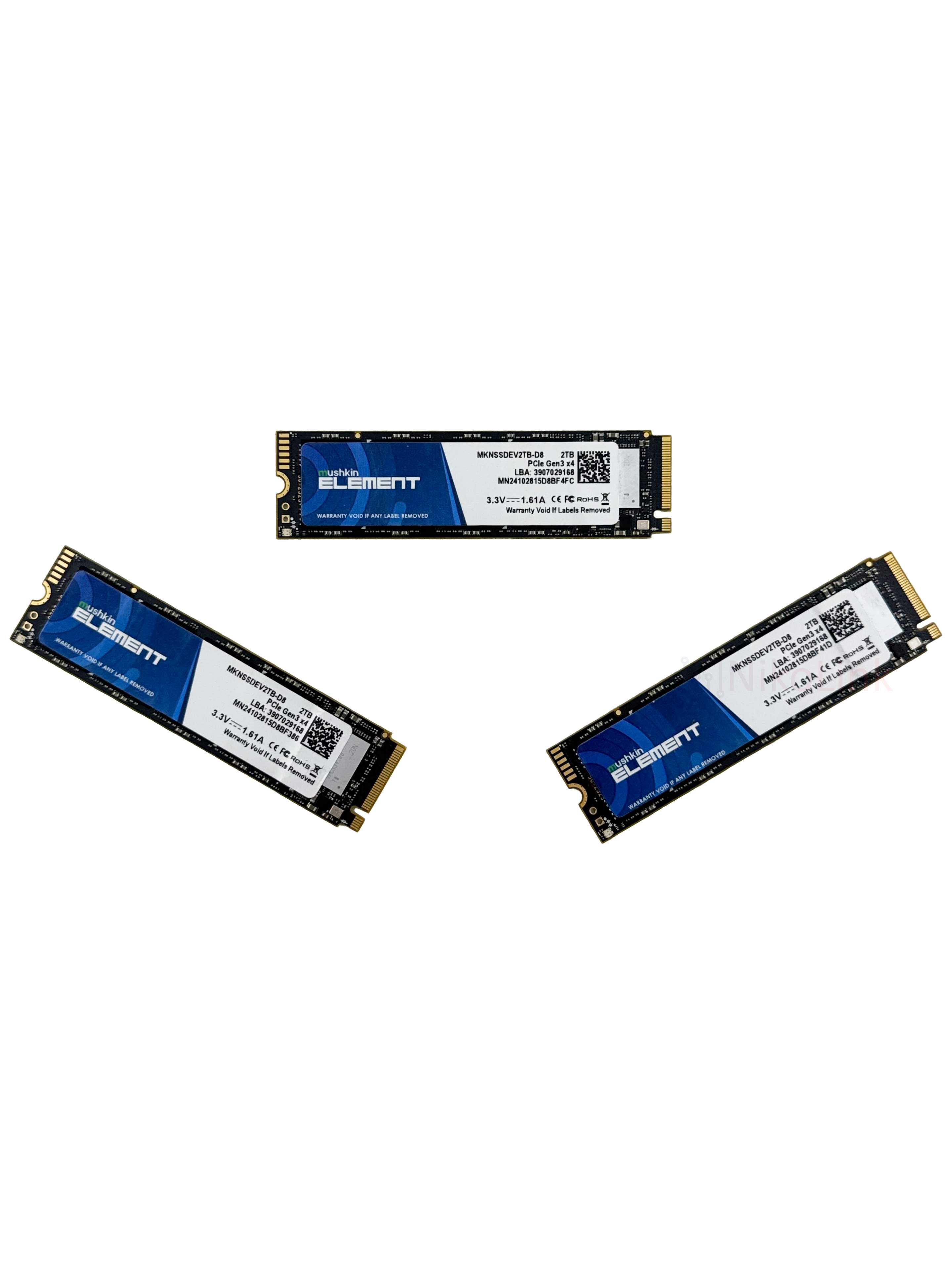 SSD Диск Mushkin Element 2TB M.2 2280 NVMe PCIe Gen3 x4 | Стан 100%!
