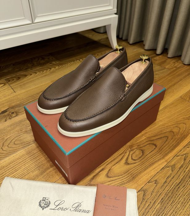 Лоферы из кожи лося Loro Piana