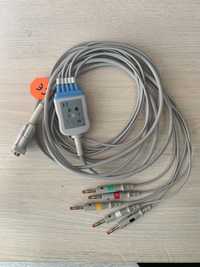 Кабель ЕКГ для електрокардіографа з прищіпками