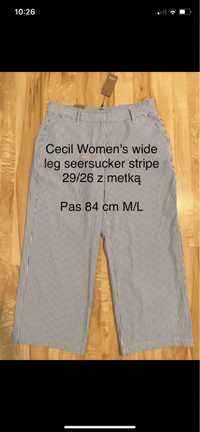 Cecil Women's 29/ 26 damskie spodnie szeroka nogawka M/L nowe