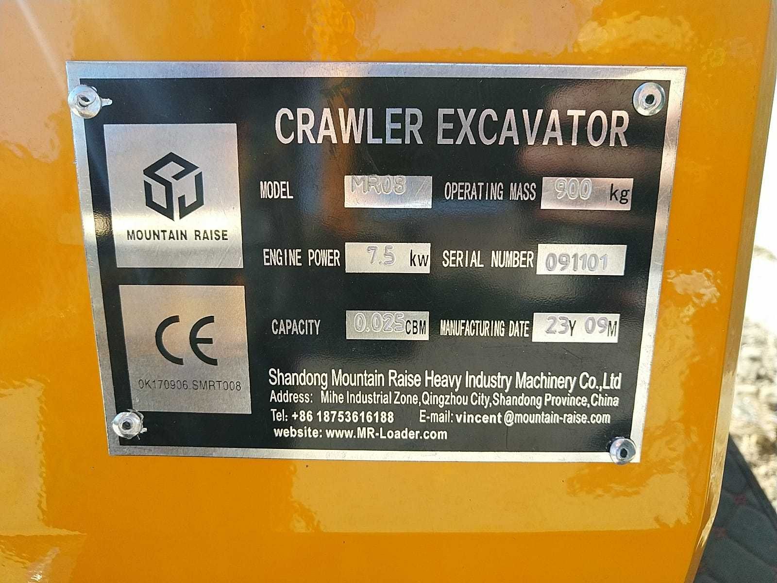 Mini escavadora MR08 800 kg NOVA