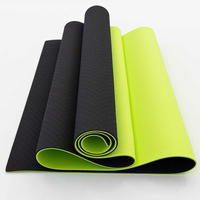 Коврик для йоги и фитнеса TPE (йога мат, каремат спортивный) 6мм
