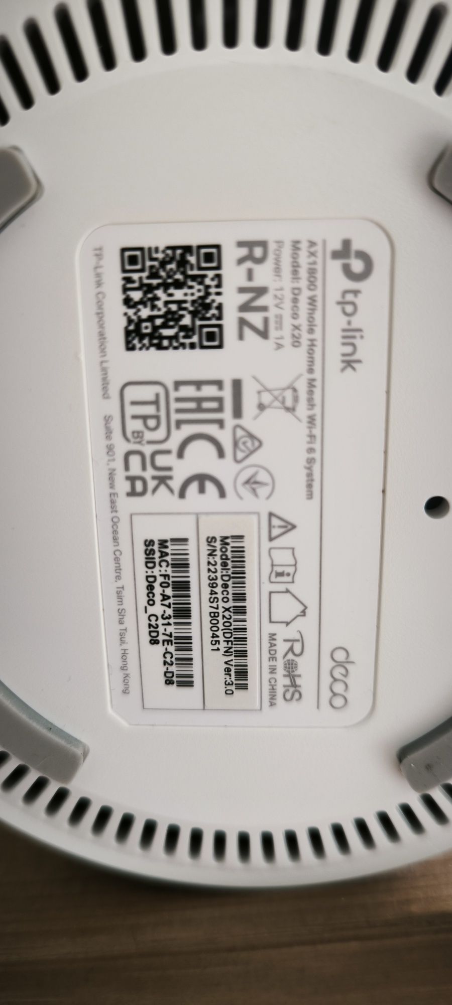 Deco X20/WiFi 6 novo