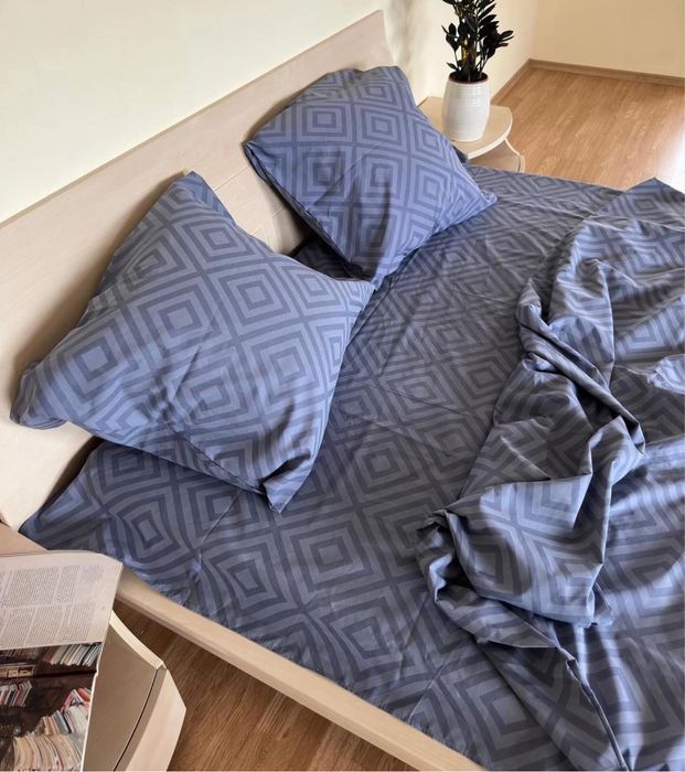 Стильна постільна білизна в ромб, бязь голд