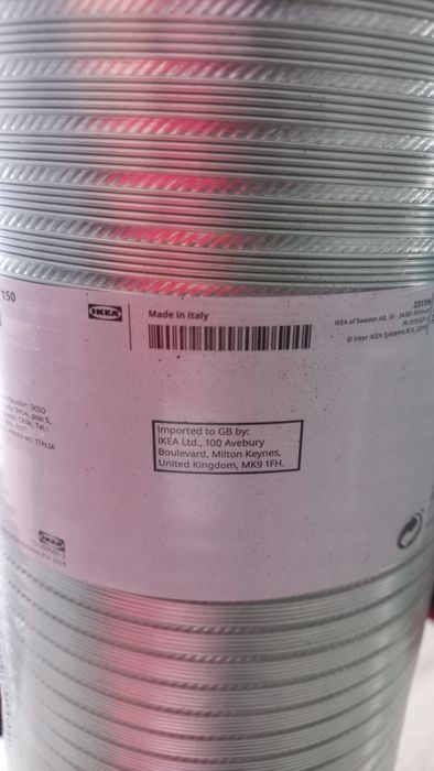 nowa zginana rura do okapu model  NYTTIG TUB 150 nr 902.502.59