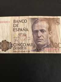 Nota 5000 pesetas