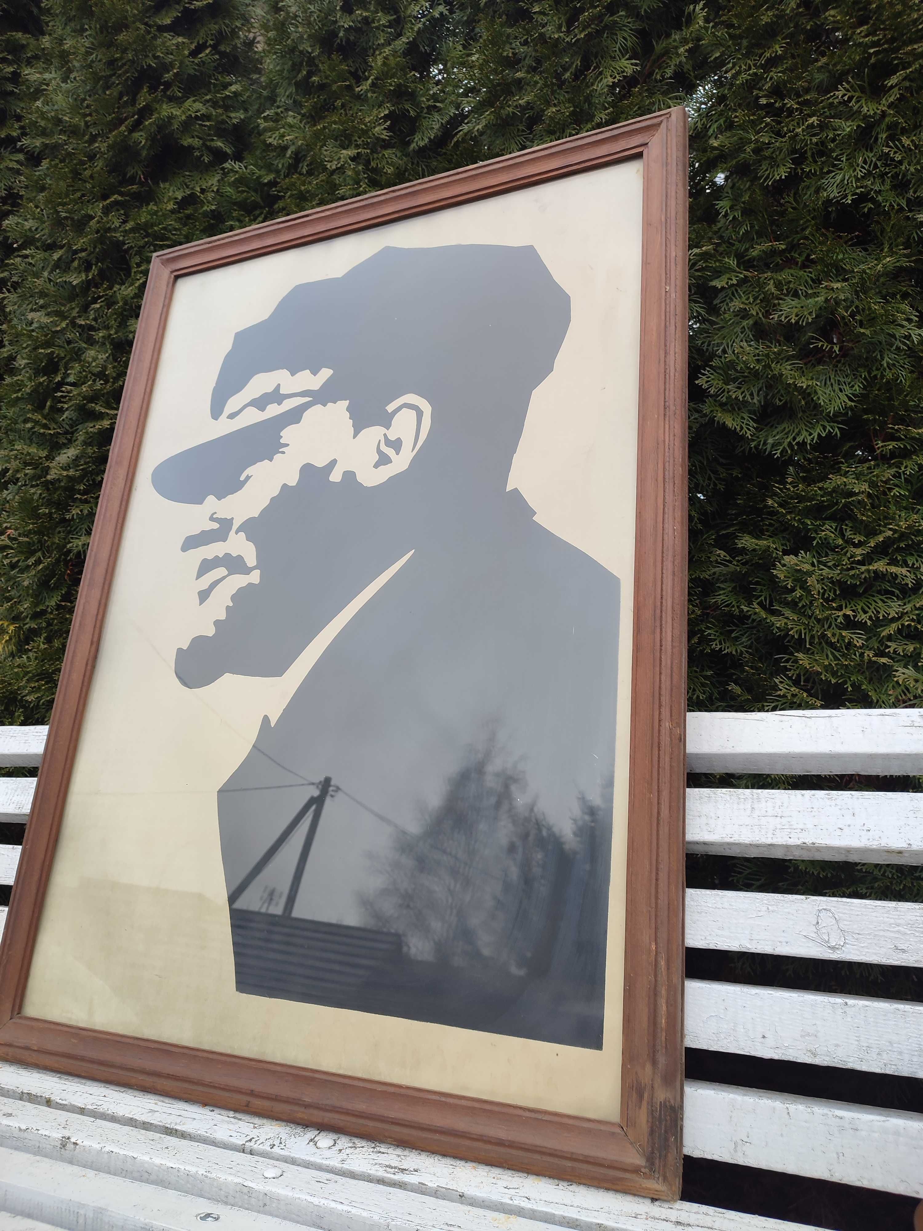 Stary kolekcjonerski plakat linoryt? Lenin z okresu PRL-u