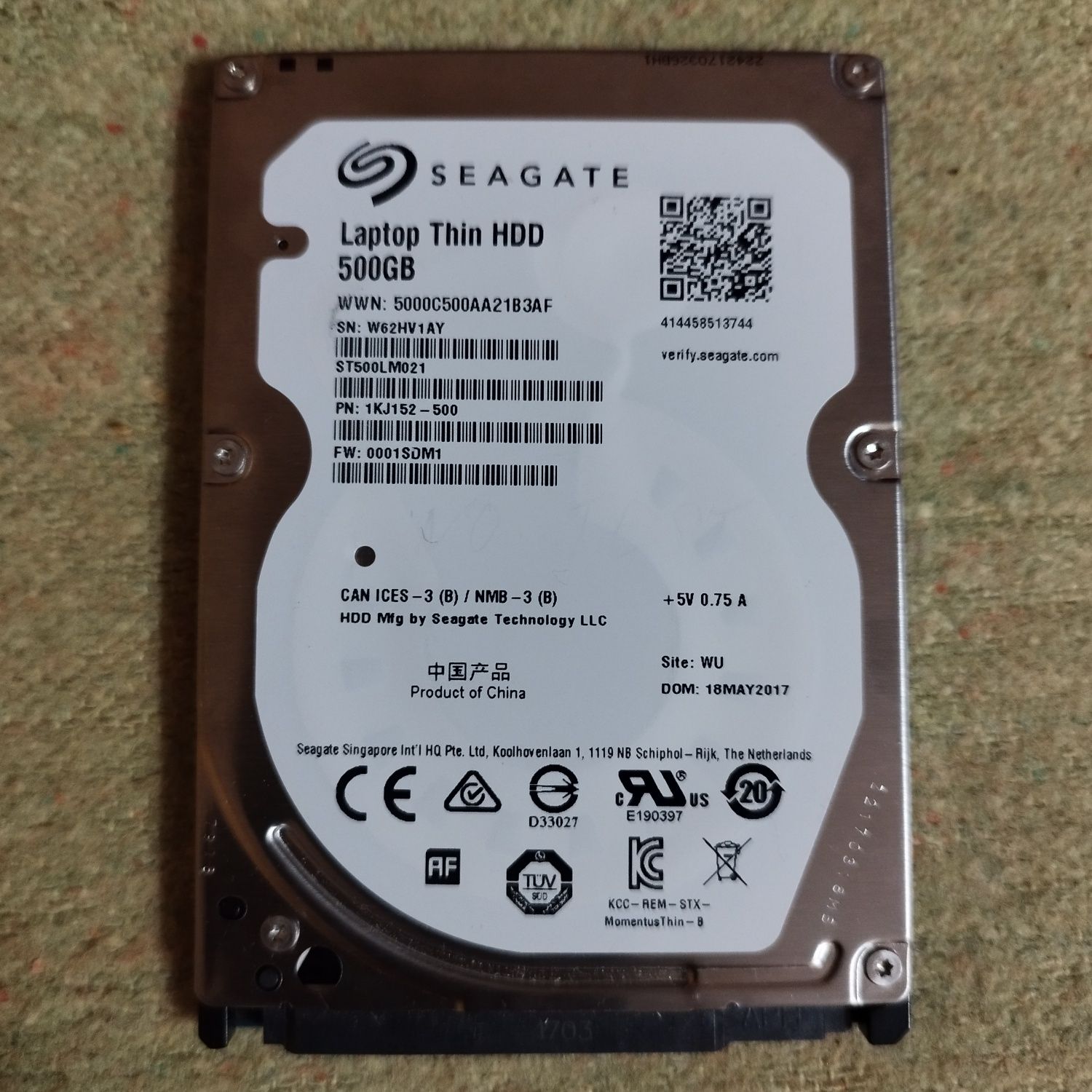 Жорсткий диск Seagate Laptop Thin HDD 500 Гб 2'5