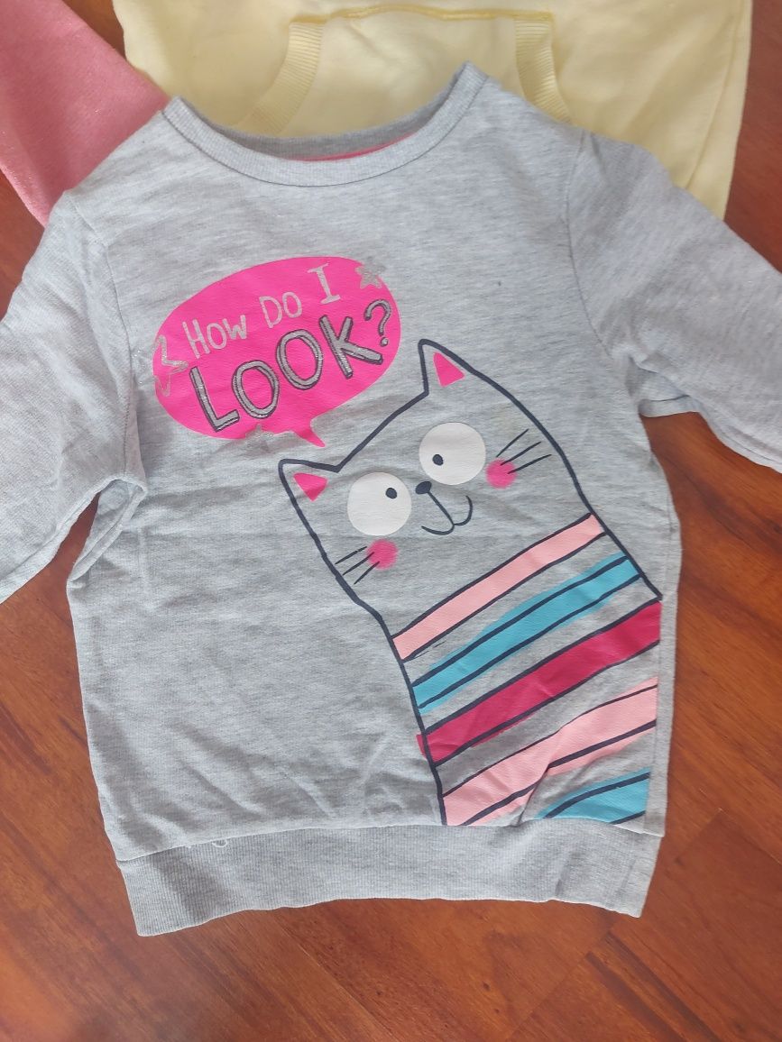 Bluzy dziewczęce 3 szt., rozmiar 110