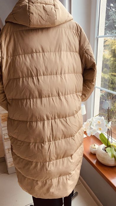 Długa kurtka pikowana płaszcz