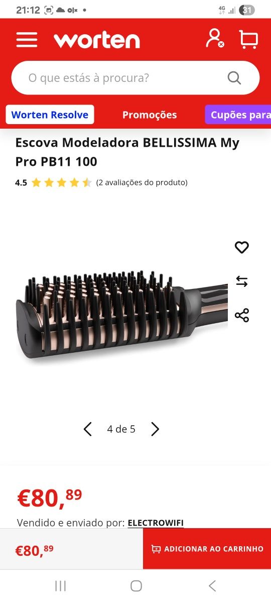 Escova Modeladora Bellissima nova