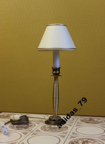 малая кабинетная лампа ночник, бронза 1930-е годы