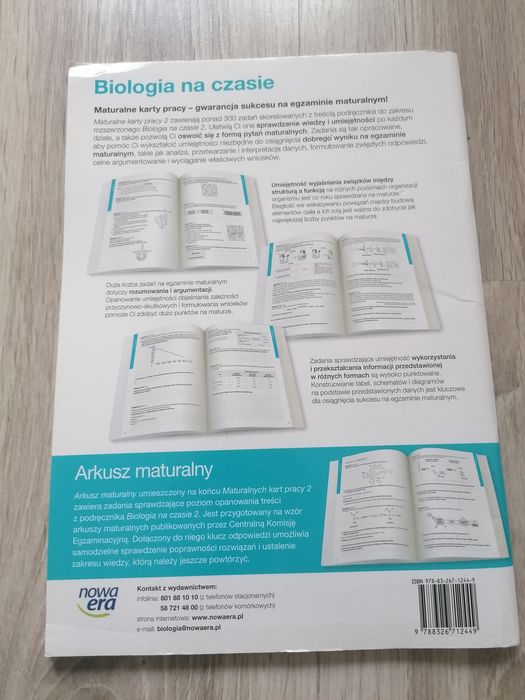 Biologia na czasie 2- podręcznik - maturalne karty pracy - biologia ro