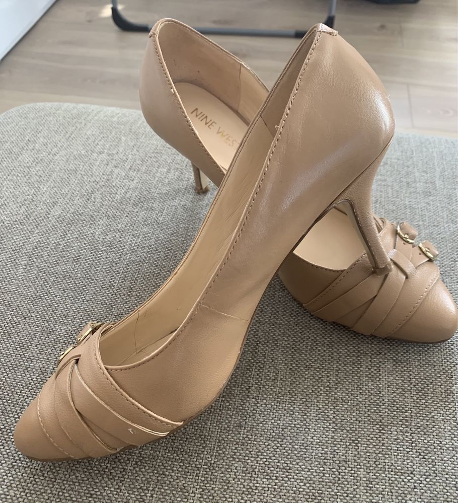 Szpilki Nine West skóra rozm 37,5 skóra