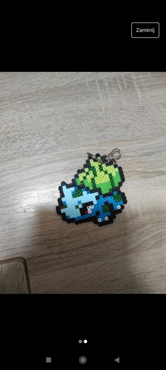 Brelok pyssla Ikea pokemon bulbasaur