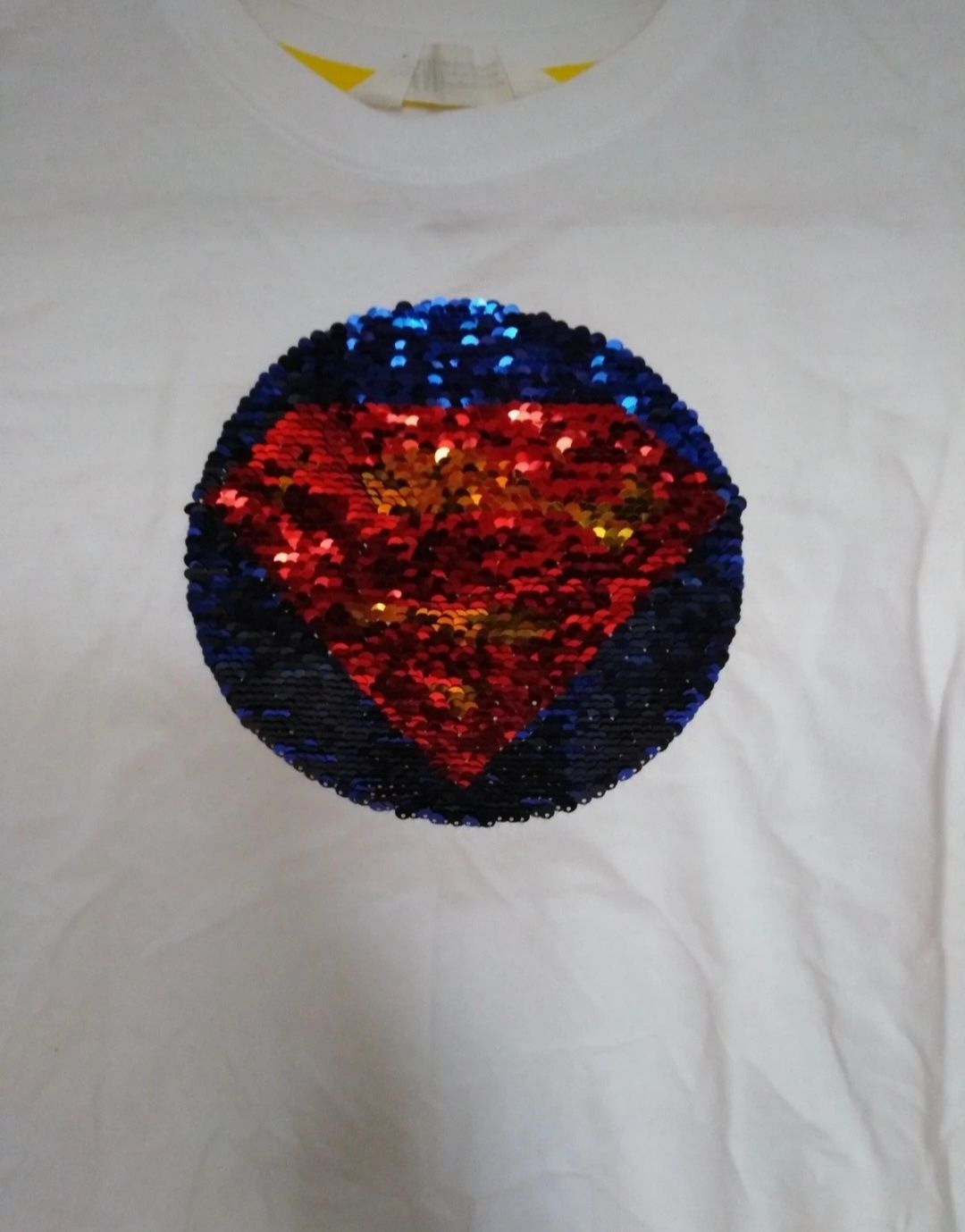 Podkoszulek tshirt h&M cekiny odwracane batman superman 134/140