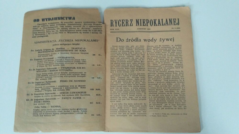 Rycerz Niepokalanej czerwiec 1951