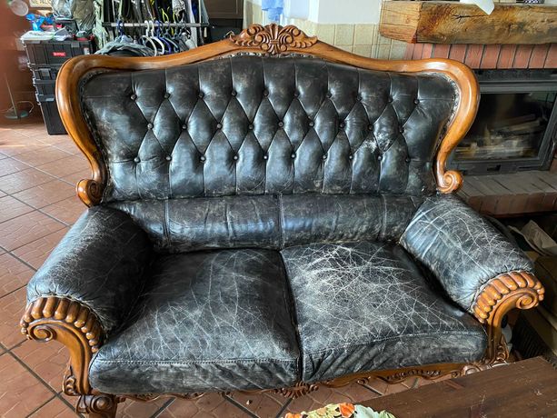 Sofa skórzana kanapa wypoczynkowa
