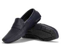 Туфли мужские кожанные ORTEGA ,  мокасины 44 размер,цвет Синий