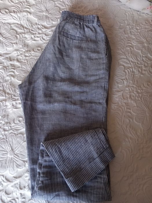 Calças curtas riscas azuis SMF