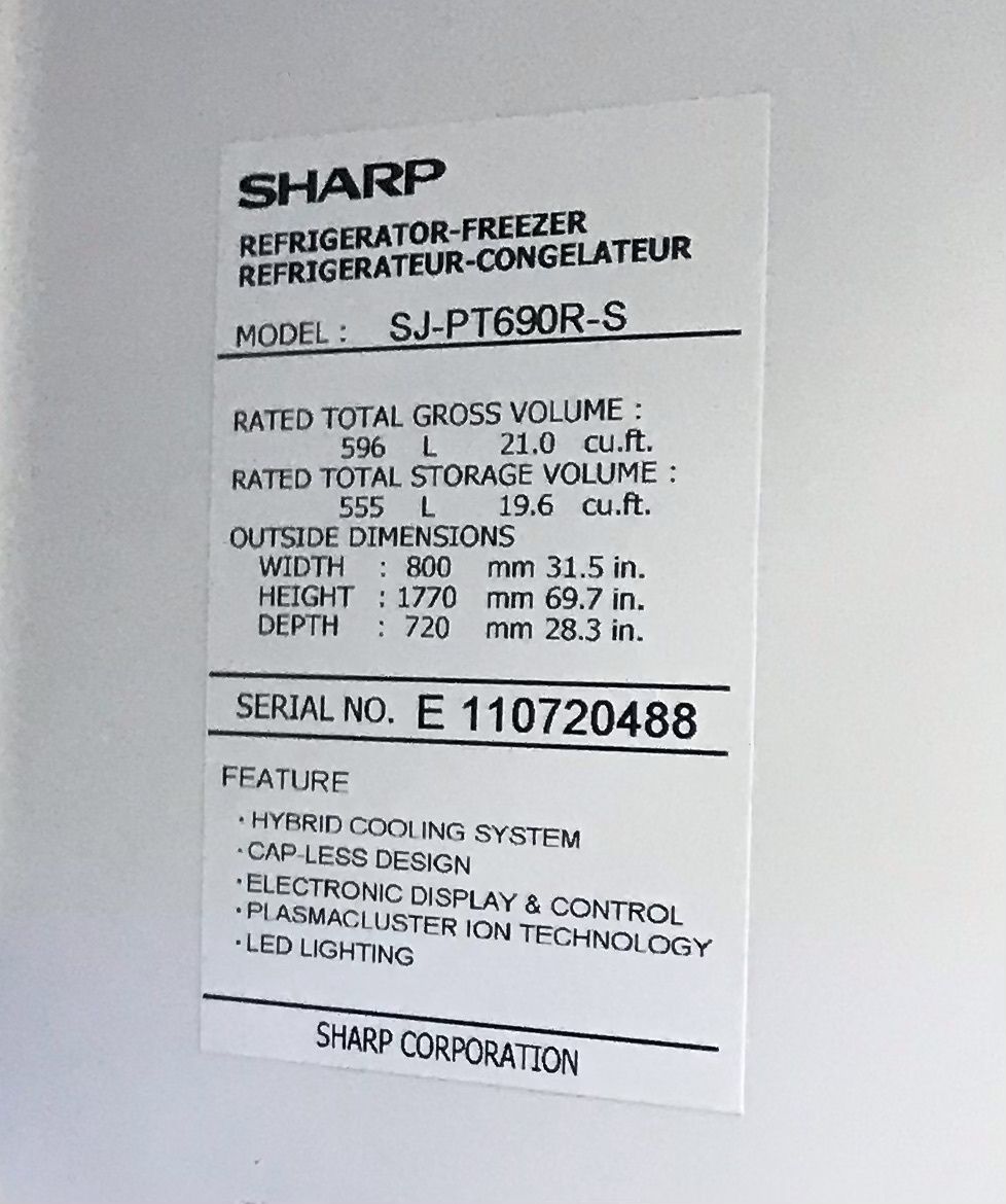 Lodówko-zamrazarka Sharp 595 L