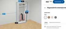 Szafa PAX IKEA 100x236x60 drzwi uchylne ciemny brąz z drążkiem