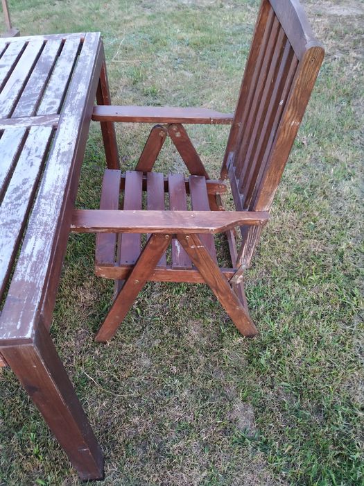 Zestaw meble ogrodowe stół Ikea applaro i 4 składane krzesła