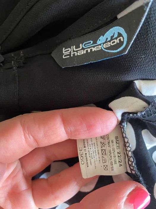 sukienka midi siatka groszki kropki  rozkloszowana xxxl 52 50 +size