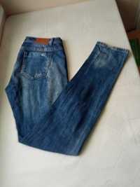 Zara premium damskie spodnie jeans r 40 pas 82-86cm przetarcia