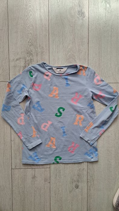 Koszulka dziewczęca z długim rękawem h&m rozmiar 134/140