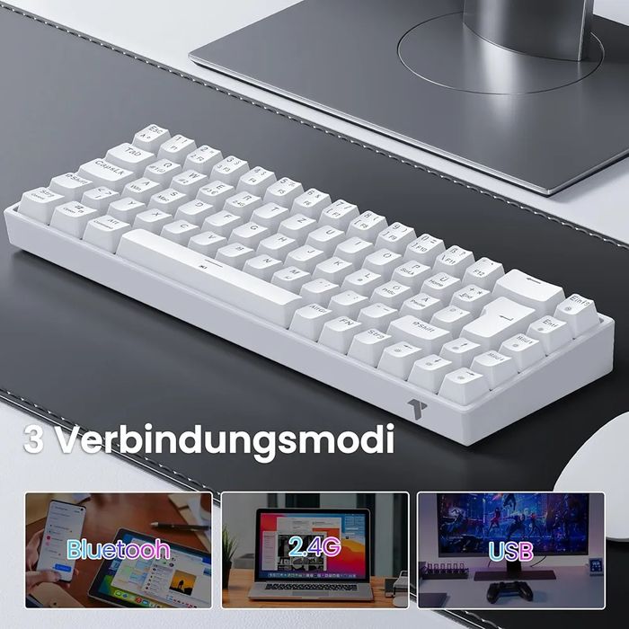 Klawiatura gamingowa mechaniczna bezprzewodowa tecurs kb510 qwertz