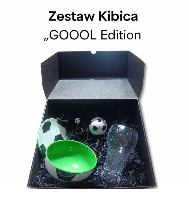Gotowy do wręczenia prezent zestaw dla kibica / fana piłki nożnej NOWY