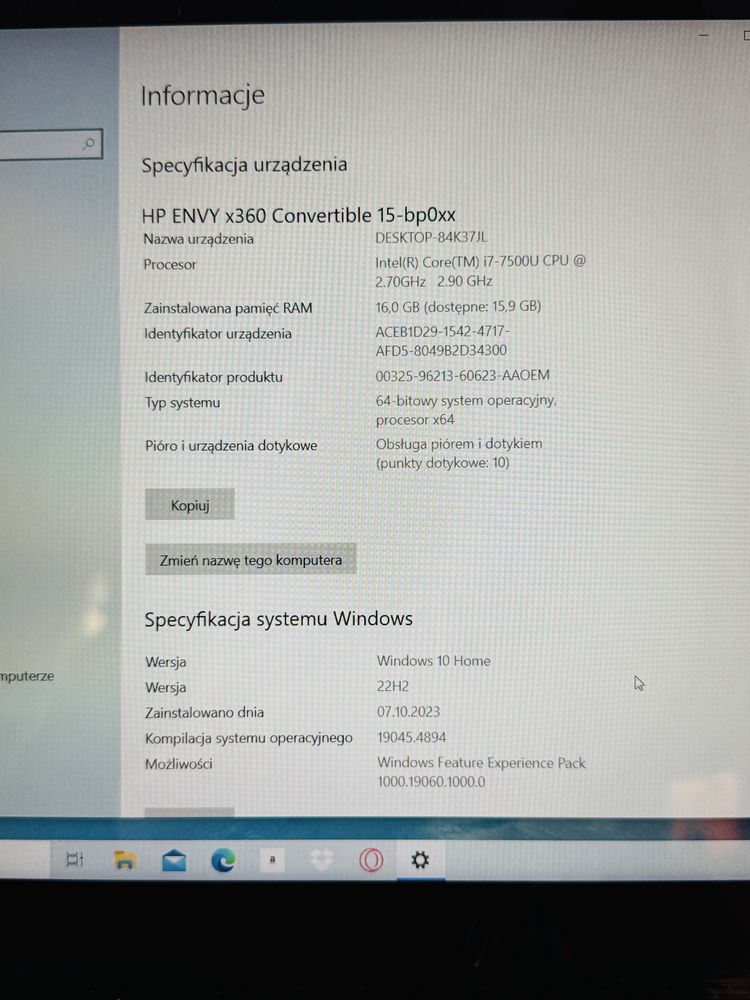Laptop HP Envy x360 dotykowy OKAZJA !!