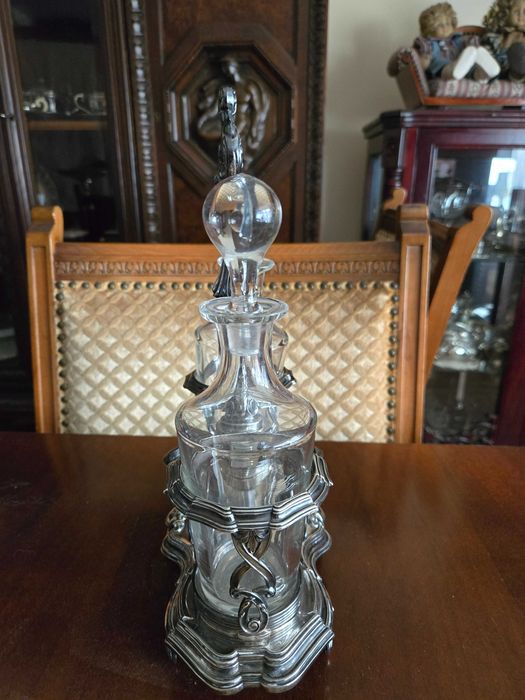 Srebrny kabaret styl Biedermeier Pr 950 Minerva Francja-Paryż XIXw